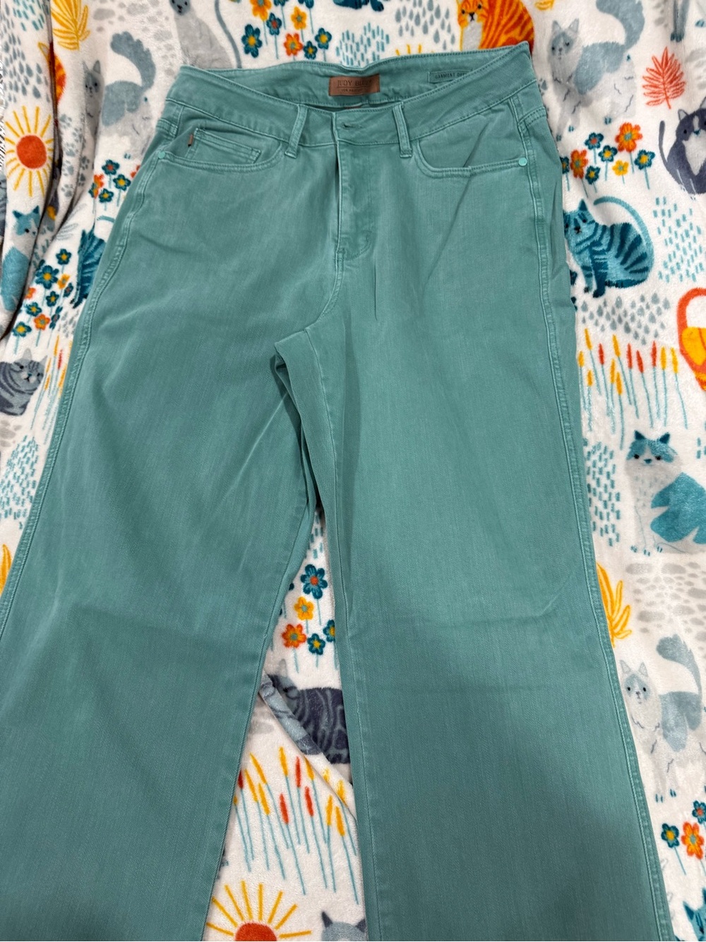Judy Blue Women’s Wide Leg Jeans in Teal -